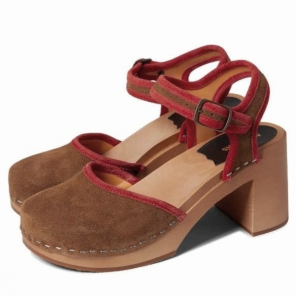 New Swedish Haasbeen Piping Sandal Suede  Size 41